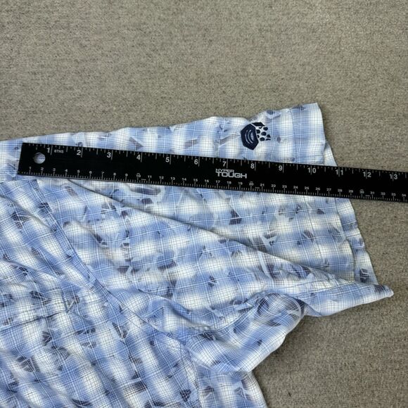 Mountain Hardwear Shirt Men L Blue Button Front Quick Dry Outdoor Active Travel - Picture 7 of 8
